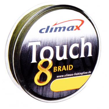 Climax Touch 8 Braid Dunkel Grün 0.14mm Geflochtene Schnur Meterware 
