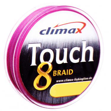 Climax Touch 8 Braid Pink 0.12mm Geflochtene Schnur Meterware 