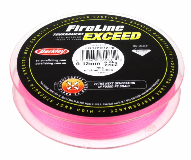 Berkley Fireline Exceed Pink 0,25mm 270m Geflochtene Schnur 