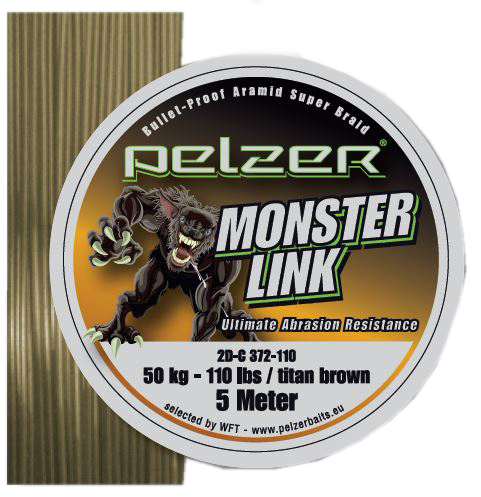 Pelzer Monster Link 127kg/280Lbs 5m Vorfach Schnur 