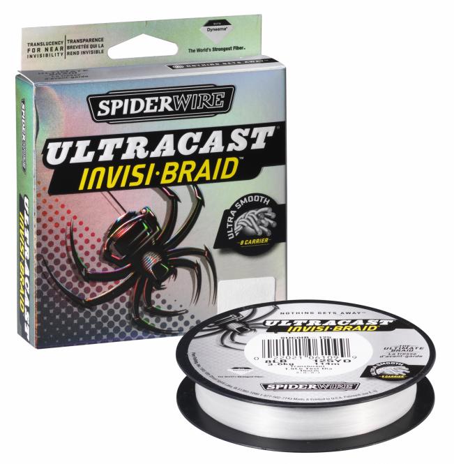 Spiderwire Invisi-Braid Translucent 0.12mm Meterware Angelschnur 