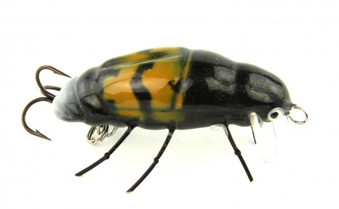 Microbait Käfer Gelb Schwarz Wobbler 