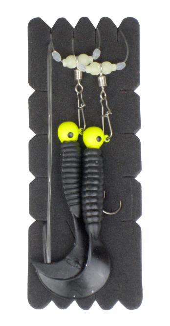 Aquantic Twister Rig Double Black. Gr.2/0 Meeresvorfach 